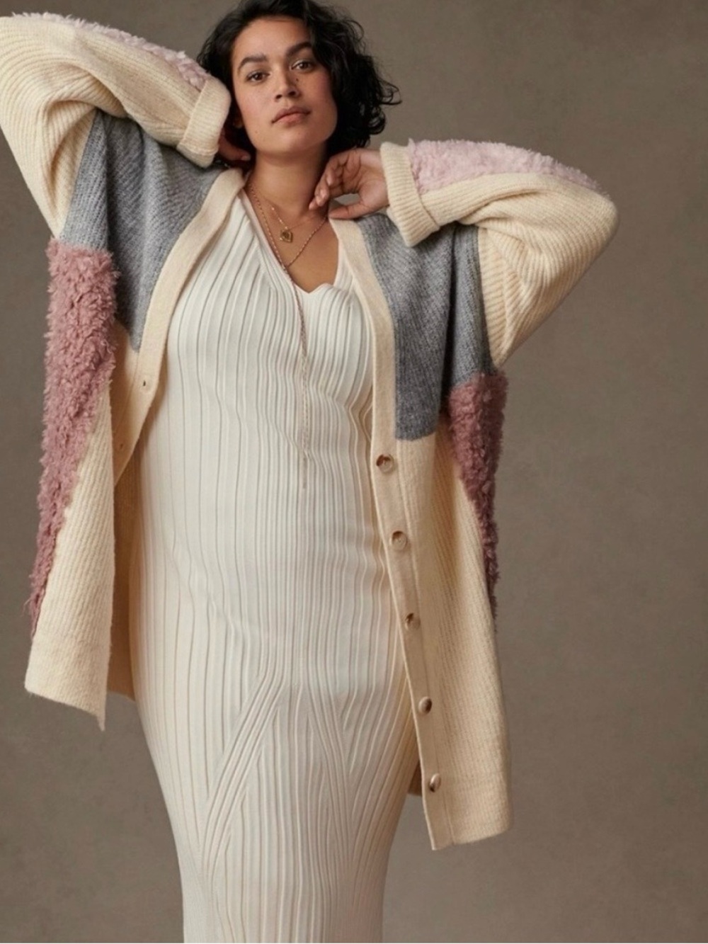 Anthropologie Plus Olivia Textured Cardigan